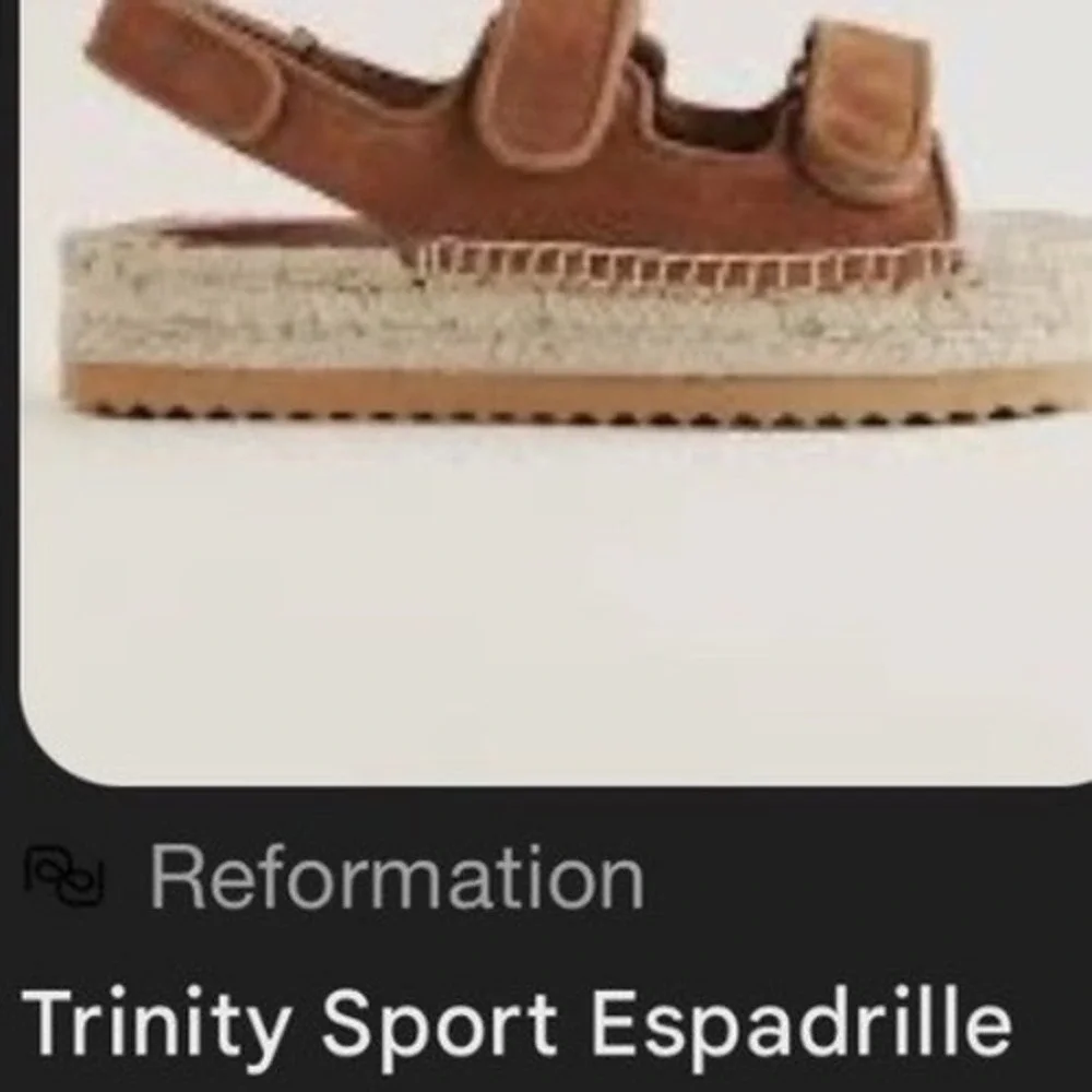Reformation Trinity Sport Espadrille Platform Sandals Brown Suede Straps Read‎